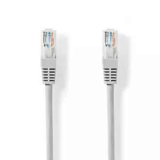 Nedis CCGL85230GY50 - Sieťový Kábel CAT6 | RJ45 Zástrčka | RJ45 Zástrčka | U/UTP | 5.00 m | Okrúhly | PVC | Šedá | Label