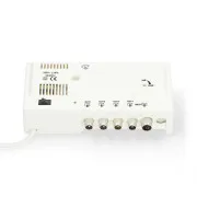 Nedis SAMP42244WT - Anténny zosilňovač CATV | Zosilnenie: 20 dB | 47 - 694 MHz| Počet výstupov: 4 | Ovládanie zosilnenia | Biela