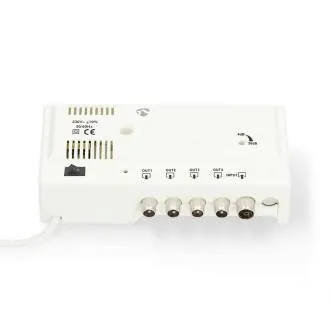 Nedis SAMP42244WT - Anténny zosilňovač CATV | Zosilnenie: 20 dB | 47 - 694 MHz| Počet výstupov: 4 | Ovládanie zosilnenia | Biela Nedis SAMP42244WT - Anténny zosilňovač CATV | Zosilnenie: 20 dB | 47 - 694 MHz| Počet výstupov: 4 | Ovládanie zosilnenia | Biela