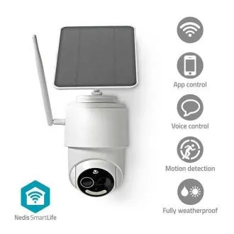 Nedis WIFICO14CWT - SmartLife Vonkajšia Kamera | Wi-Fi | 3MP Full HD 1296p | IP65 | Cloud / Micro SD | 5 V DC | Nočný vid