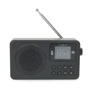 Nedis RDFM2225BK - FM Rádio | 2 W | Napájanie Accu / Napájanie z USB | Digitálne | 2 W | Veľkosť obrazovky: 1.77 "