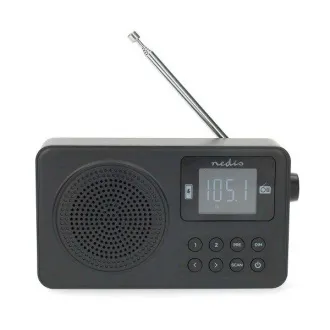Nedis RDFM2225BK - FM Rádio | 2 W | Napájanie Accu / Napájanie z USB | Digitálne | 2 W | Veľkosť obrazovky: 1.77 "