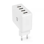 Nedis WCHA20BKUC - Sieťová nabíjačka | 20 W | GaN | PD3.0 | Funkcia rýchleho nabíjania | 2 výstupy | USB-A/USB-C | Čierna