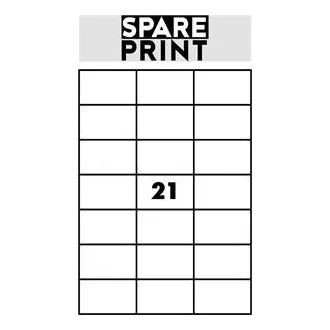 SPARE PRINT PREMIUM Samolepiace etikety biele, 100 hárkov A4 v krabici (1arch/21x etiketa 70x42,3mm) SPARE PRINT PREMIUM Samolepiace etikety biele, 100 hárkov A4 v krabici (1arch/21x etiketa 70x42,3mm)