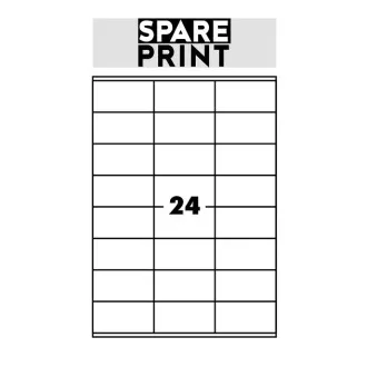 SPARE PRINT PREMIUM Samolepiace etikety biele, 100 hárkov A4 v krabici (1arch/24x etiketa 70x36mm) SPARE PRINT PREMIUM Samolepiace etikety biele, 100 hárkov A4 v krabici (1arch/24x etiketa 70x36mm)