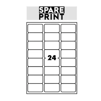 SPARE PRINT PREMIUM Samolepiace etikety biele, 100 hárkov A4 v krabici (1arch/24x etiketa 68x36mm) SPARE PRINT PREMIUM Samolepiace etikety biele, 100 hárkov A4 v krabici (1arch/24x etiketa 68x36mm)