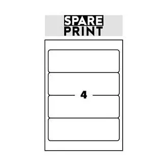 SPARE PRINT PREMIUM Samolepiace etikety biele, 100 hárkov A4 v krabici (1arch/4x etiketa 192x61mm) SPARE PRINT PREMIUM Samolepiace etikety biele, 100 hárkov A4 v krabici (1arch/4x etiketa 192x61mm)