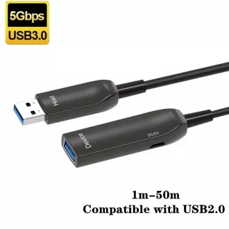 PremiumCord USB3.0 + 2.0 predlžovací optický AOC kábel A/Male - A/Female 7m