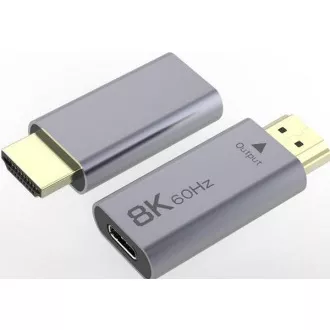 PremiumCord Adaptér USB-C na HDMI rozlíšení obrazu 8K @ 60Hz, 4K @ 144Hz Aluminium
