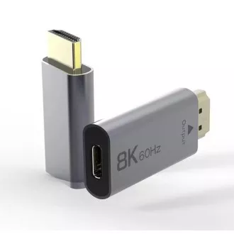 PremiumCord Adaptér USB-C na HDMI rozlíšení obrazu 8K @ 60Hz, 4K @ 144Hz Aluminium