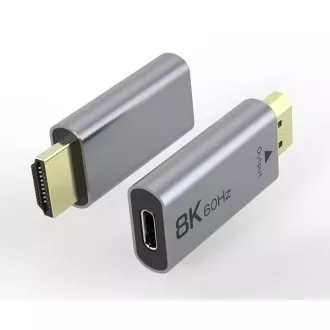 PremiumCord Adaptér USB-C na HDMI rozlíšení obrazu 8K @ 60Hz, 4K @ 144Hz Aluminium