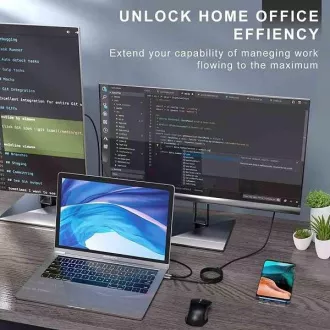 PremiumCord Adaptér USB-C na HDMI rozlíšení obrazu 8K @ 60Hz, 4K @ 144Hz Aluminium