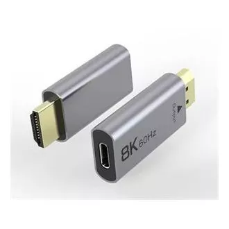 PremiumCord Adaptér USB-C na HDMI rozlíšení obrazu 8K @ 60Hz, 4K @ 144Hz Aluminium