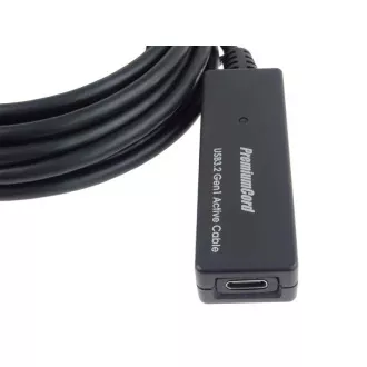 PremiumCord USB-C repeater a predlžovací kábel Male-Female, 5Gbps 5m