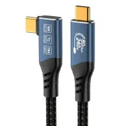 PremiumCord USB4 Version2.0 80Gbps 16K@60Hz 240W Thunderbolt 3 a 4 kábel zahnutý 1m