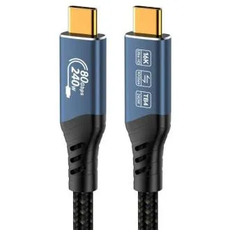 PremiumCord USB4 Version2.0 80Gbps 16K@60Hz 240W Thunderbolt 3 a 4 kábel 1m PremiumCord USB4 Version2.0 80Gbps 16K@60Hz 240W Thunderbolt 3 a 4 kábel 1m