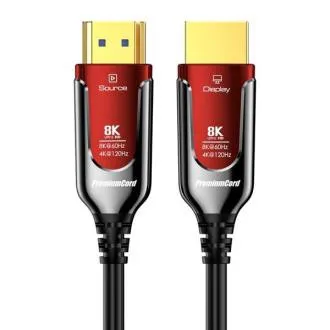 PremiumCord Ultra High Speed HDMI 2.1 optický fiber kábel 8K @ 60Hz, pozlátené 20m PremiumCord Ultra High Speed HDMI 2.1 optický fiber kábel 8K @ 60Hz, pozlátené 20m