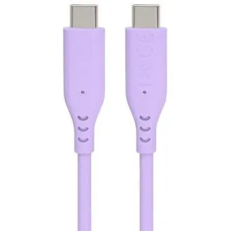 PremiumCord Silikónový kábel s konektormi USB-C 60W 480Mbps fialový extra mäkký 1,5m PremiumCord Silikónový kábel s konektormi USB-C 60W 480Mbps fialový extra mäkký 1,5m