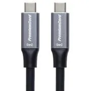 PremiumCord USB-C kábel (USB 3.2 GEN 2, 5A, 100W, 10Gbit/s) čierny 5m