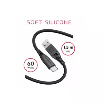 SWISSTEN DATA CABLE USB / USB-C TEXTILE 3,0 M BLACK