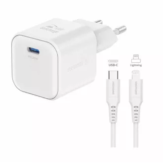 SWISSTEN SIEŤOVÝ ADAPTÉR GaN 1x USB-C 20W POWER DELIVERY BIELÝ + DÁTOVÝ KÁBEL USB-C/LIGHTNING 1,2 M BIELÝ SWISSTEN SIEŤOVÝ ADAPTÉR GaN 1x USB-C 20W POWER DELIVERY BIELÝ + DÁTOVÝ KÁBEL USB-C/LIGHTNING 1,2 M BIELÝ