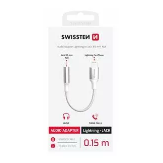 SWISSTEN AUDIO ADAPTÉR TEXTILE LIGHTNING (samec) / 3,5 mm AUX 0,15 M BIELÝ (nahrádza 73501212) SWISSTEN AUDIO ADAPTÉR TEXTILE LIGHTNING (samec) / 3,5 mm AUX 0,15 M BIELÝ (nahrádza 73501212)