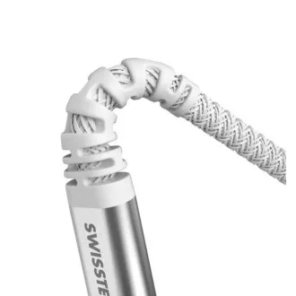 SWISSTEN DÁTOVÝ KÁBEL KEVLAR USB / USB-C 1,5 M BIELÝ