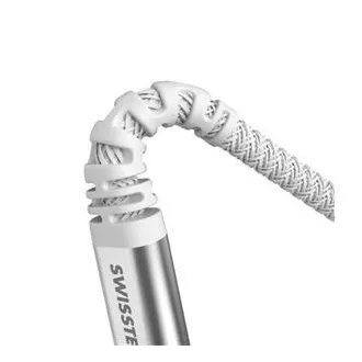 SWISSTEN DÁTOVÝ KÁBEL KEVLAR USB / USB-C 1,5 M BIELÝ