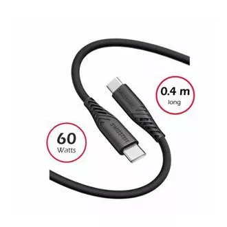 SWISSTEN DÁTOVÝ KÁBEL SOFT SILICONE USB-C / USB-C 0,4 M ČIERNY