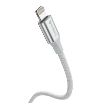 SWISSTEN DÁTOVÝ KÁBEL TEXTILE II USB / LIGHTNING 1,5 M BIELÝ