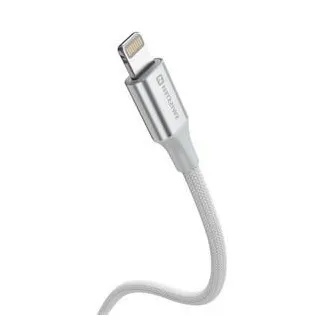 SWISSTEN DÁTOVÝ KÁBEL TEXTILE II USB / LIGHTNING 1,5 M BIELÝ