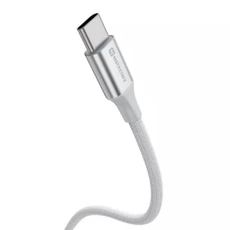 SWISSTEN DÁTOVÝ KÁBEL TEXTILE II USB / USB-C 1,5 M BIELÝ