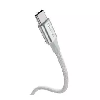 SWISSTEN DÁTOVÝ KÁBEL TEXTILE II USB / USB-C 1,5 M BIELÝ