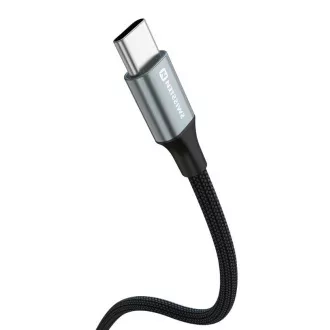 SWISSTEN DÁTOVÝ KÁBEL TEXTILE II USB / USB-C 1,5 M ČIERNY