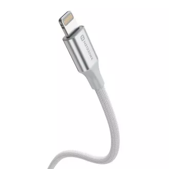 SWISSTEN DÁTOVÝ KÁBEL TEXTILE II USB-C / LIGHTNING 1,5 M BIELÝ