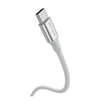 SWISSTEN DÁTOVÝ KÁBEL TEXTILE II USB-C / USB-C 1,5 M BIELÝ