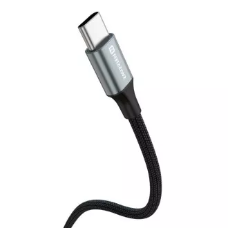SWISSTEN DÁTOVÝ KÁBEL TEXTILE II USB-C / USB-C 1,5 M ČIERNY