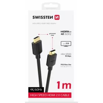 SWISSTEN KÁBEL HDMI NA HDMI 4K 60Hz 1,0 M PVC