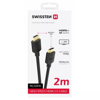 SWISSTEN KÁBEL HDMI NA HDMI 4K 60Hz 2,0 M PVC