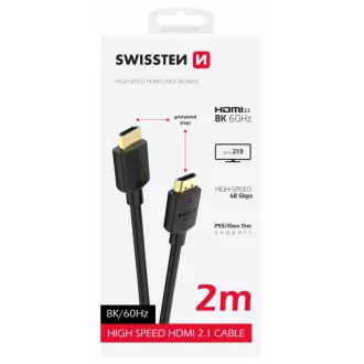 SWISSTEN KÁBEL HDMI NA HDMI 8K 60Hz 2,0 M PVC