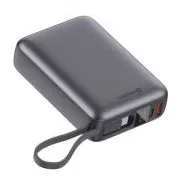 SWISSTEN POWER BANK 20000 mAh 45W S INTEGROVANÝM KÁBLOM USB-C VESMÍRNE STRIEBORNÁ