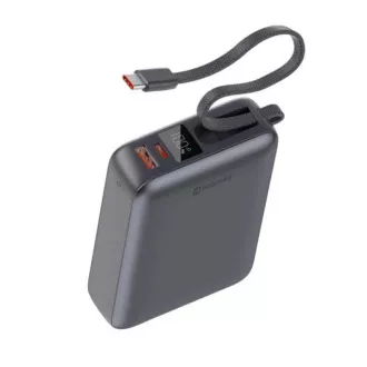 SWISSTEN POWER BANK 20000 mAh 45W S INTEGROVANÝM KÁBLOM USB-C VESMÍRNE STRIEBORNÁ