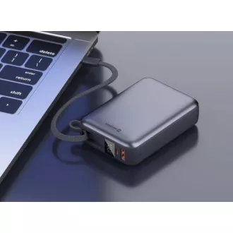 SWISSTEN POWER BANK 20000 mAh 45W S INTEGROVANÝM KÁBLOM USB-C VESMÍRNE STRIEBORNÁ