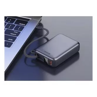 SWISSTEN POWER BANK 20000 mAh 45W S INTEGROVANÝM KÁBLOM USB-C VESMÍRNE STRIEBORNÁ