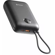 SWISSTEN POWER BANK VOLTBOX 35W 30000 mAh S INTEGROVANÝMI KÁBLAMI USB-C A LIGHTNING ČIERNA