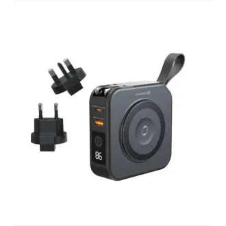 SWISSTEN POWER BANK ALL-IN-ONE PRE S VYMENITEĽNÝMI VIDLICIAMI (USA, EU, UK) 10000 mAh 20W ČIERNA