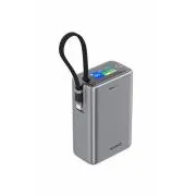 SWISSTEN POWER BANK CESTOVNÉ 25000 mAh (96.25Wh) 100W S INTEGROVANÝM KÁBLOM USB-C ŠEDÁ