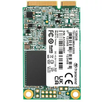 TRANSCEND MSA220S 128 GB SSD disk mSATA, SATA III 6 Gb/s (3D TLC), 560 MB/s R, 500 MB/s W TRANSCEND MSA220S 128 GB SSD disk mSATA, SATA III 6 Gb/s (3D TLC), 560 MB/s R, 500 MB/s W