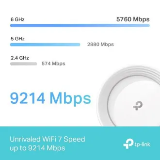 TP-Link Deco BE65(1-pack) BE9300 Trojpásmový systém Mesh WiFi 7 pre celú domácnosť, 4x 2.5GLAN, USB, 2,4/5/6GHz, HomeShi - Rozbalené