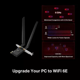 TP-Link Archer TXE72E - AXE5400 Wi-Fi 6E Bluetooth 5.3 PCIe adaptér